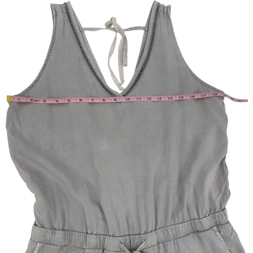 CLOTH & STONE Medium Jumpsuit Overall Tie Dye Grey Tencel Sleeveless V-Neck Boho - Picture 5 of 16